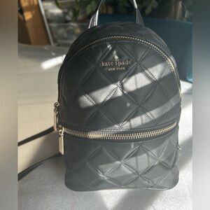 Kate Spade Natalie Quilted Mini Backpack /Crossbody Black Adjustable - New